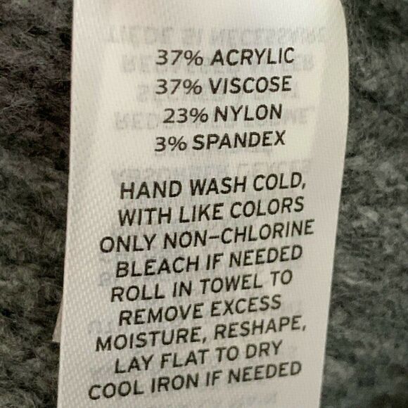 Halogen Puff Sleeve Sweater Gray Crew Neck Fuzzy Knit XS - Picture 6 of 7